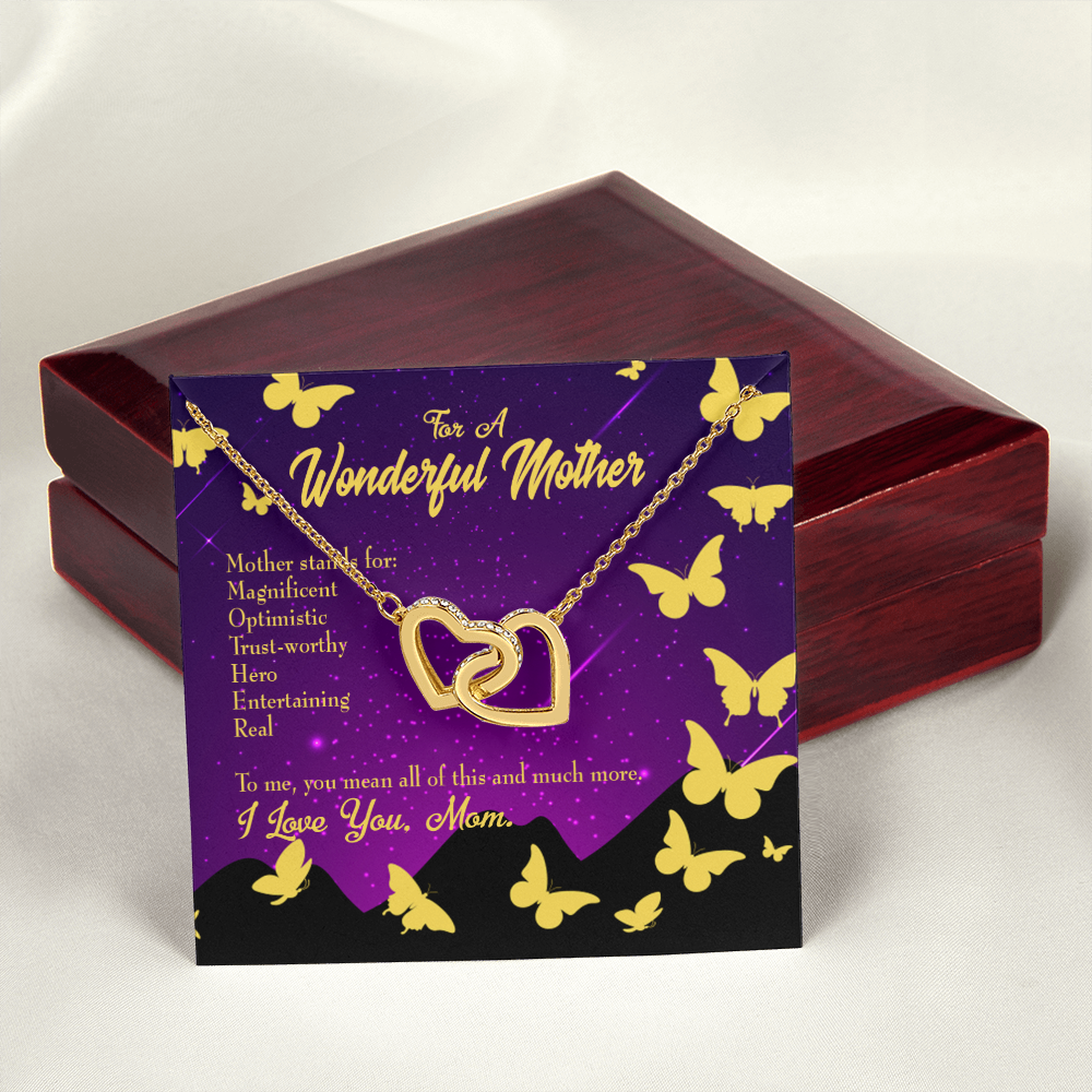 To Mom Mother Definition Purple Inseparable Necklace-Express Your Love Gifts