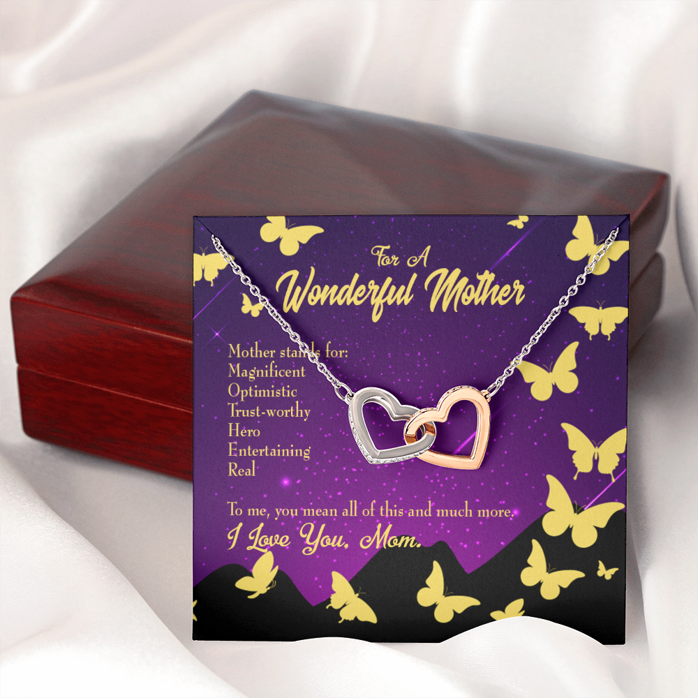 To Mom Mother Definition Purple Inseparable Necklace-Express Your Love Gifts