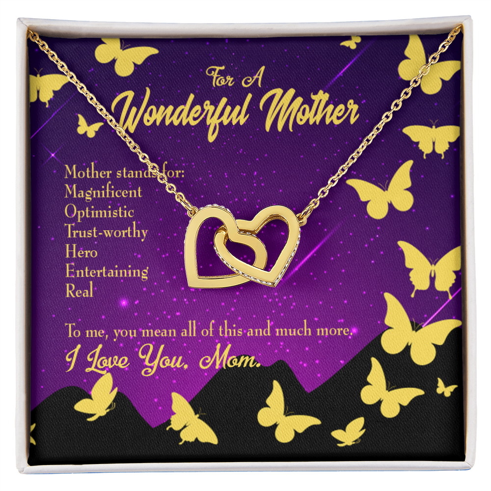To Mom Mother Definition Purple Inseparable Necklace-Express Your Love Gifts