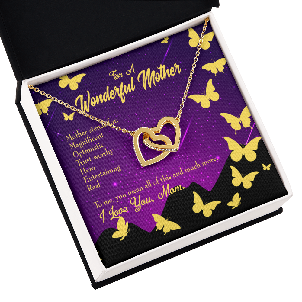 To Mom Mother Definition Purple Inseparable Necklace-Express Your Love Gifts