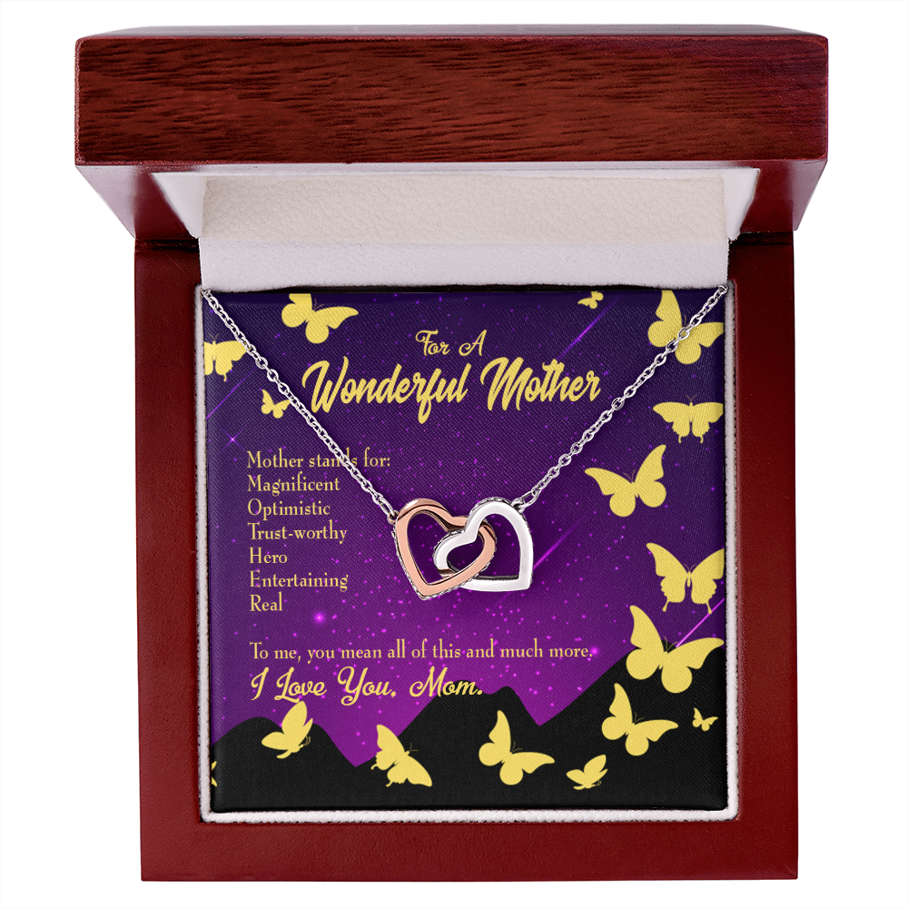 To Mom Mother Definition Purple Inseparable Necklace-Express Your Love Gifts