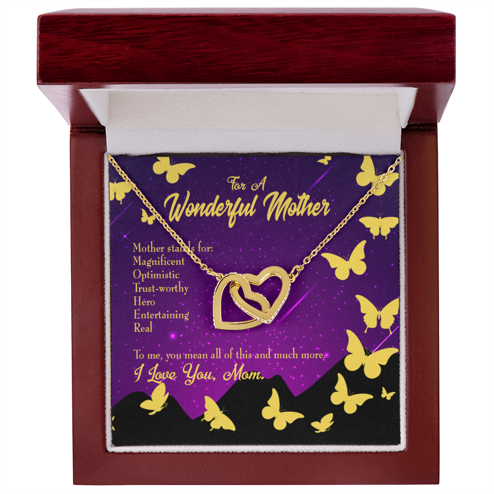 To Mom Mother Definition Purple Inseparable Necklace-Express Your Love Gifts