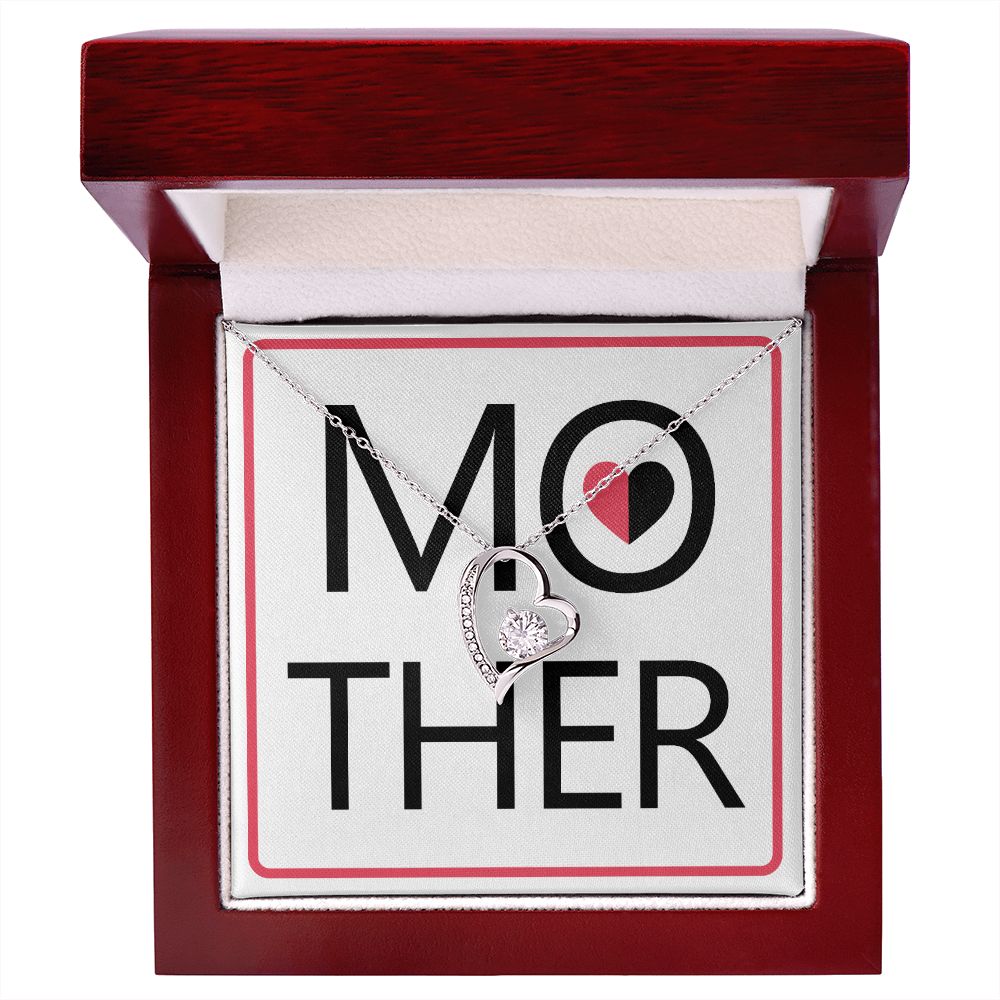 To Mom Mother Forever Necklace w Message Card-Express Your Love Gifts