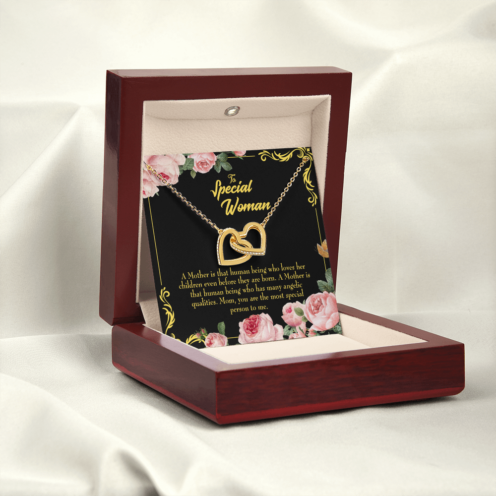 To Mom Mother is Human Inseparable Necklace-Express Your Love Gifts