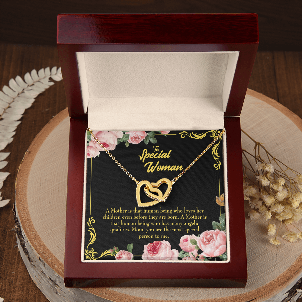 To Mom Mother is Human Inseparable Necklace-Express Your Love Gifts