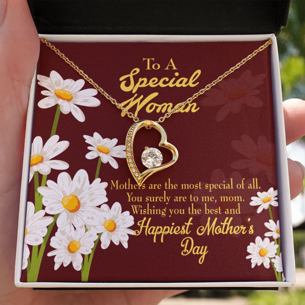 To Mom Mother Most Special Forever Necklace w Message Card-Express Your Love Gifts