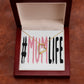 To Mom Mum Life Forever Necklace w Message Card-Express Your Love Gifts