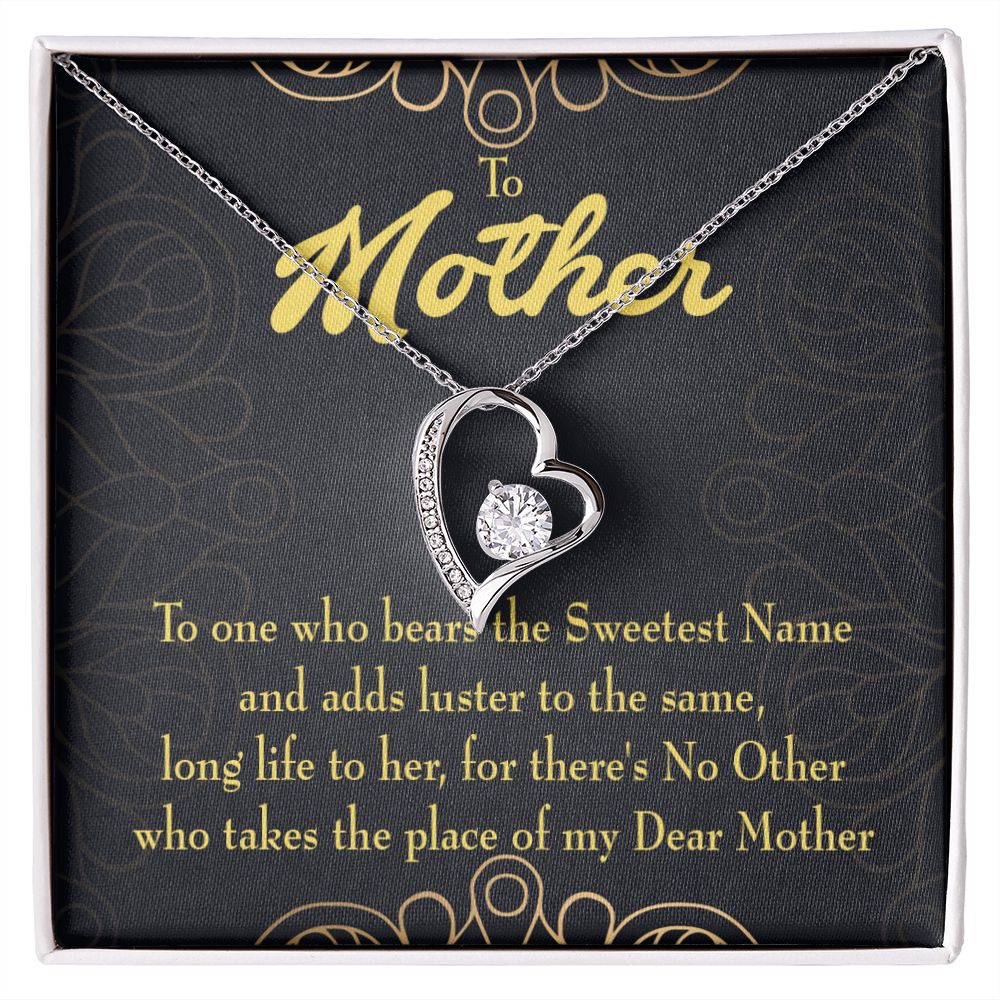 To Mom My Dear Mother Forever Necklace w Message Card-Express Your Love Gifts
