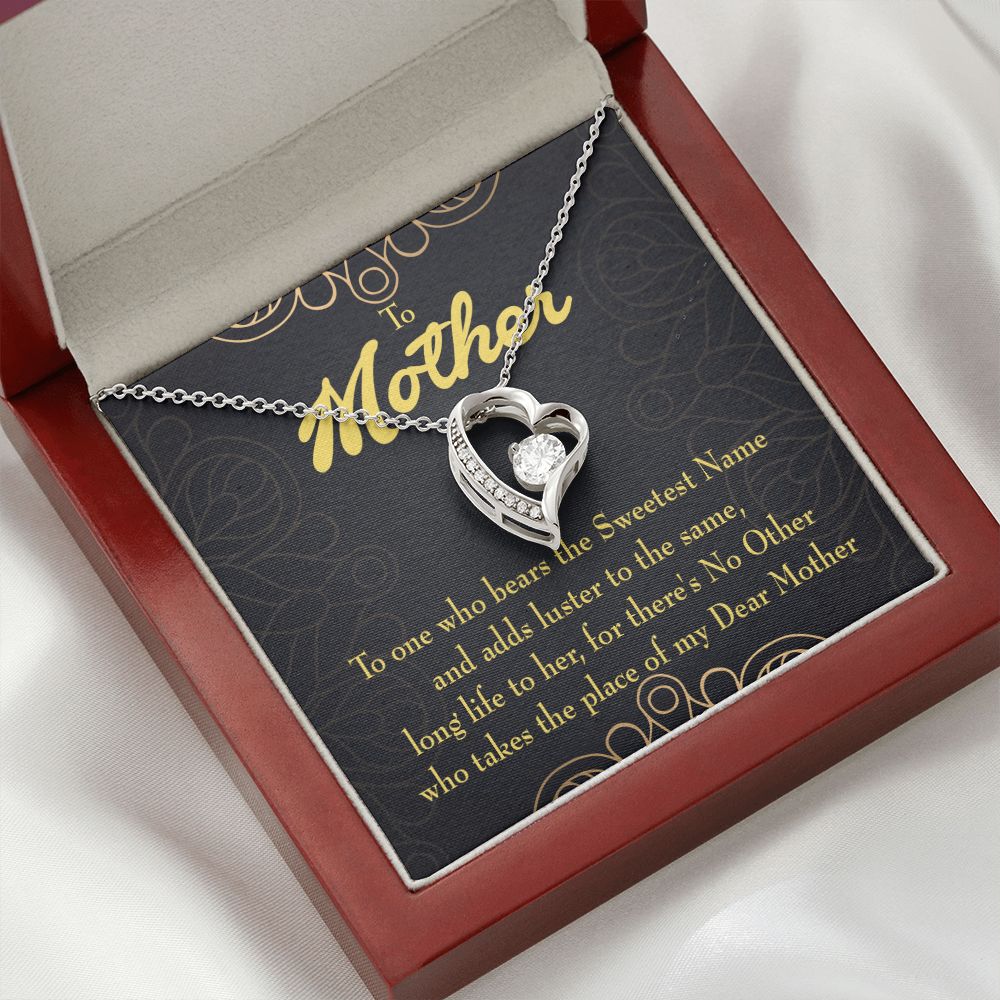 To Mom My Dear Mother Forever Necklace w Message Card-Express Your Love Gifts