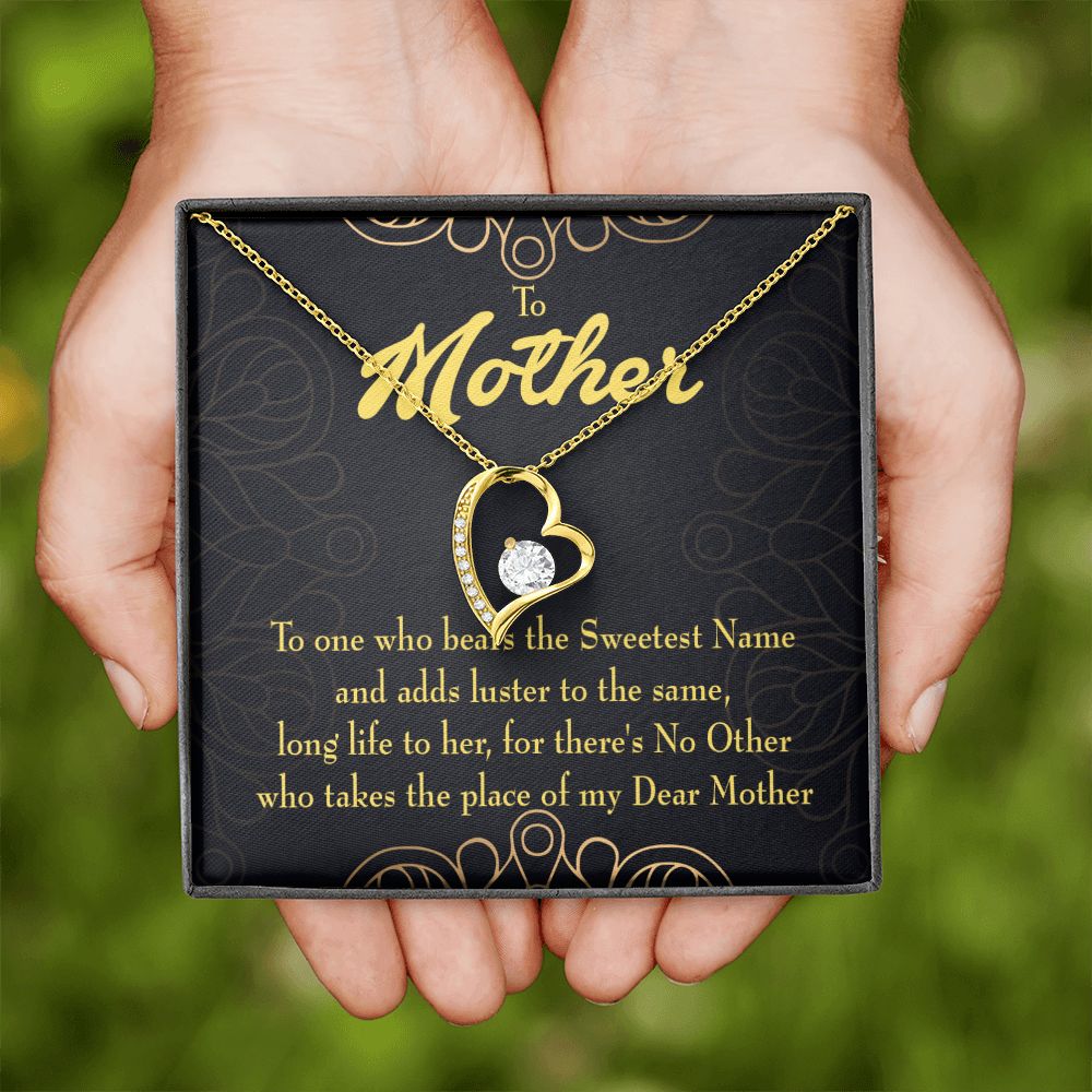 To Mom My Dear Mother Forever Necklace w Message Card-Express Your Love Gifts