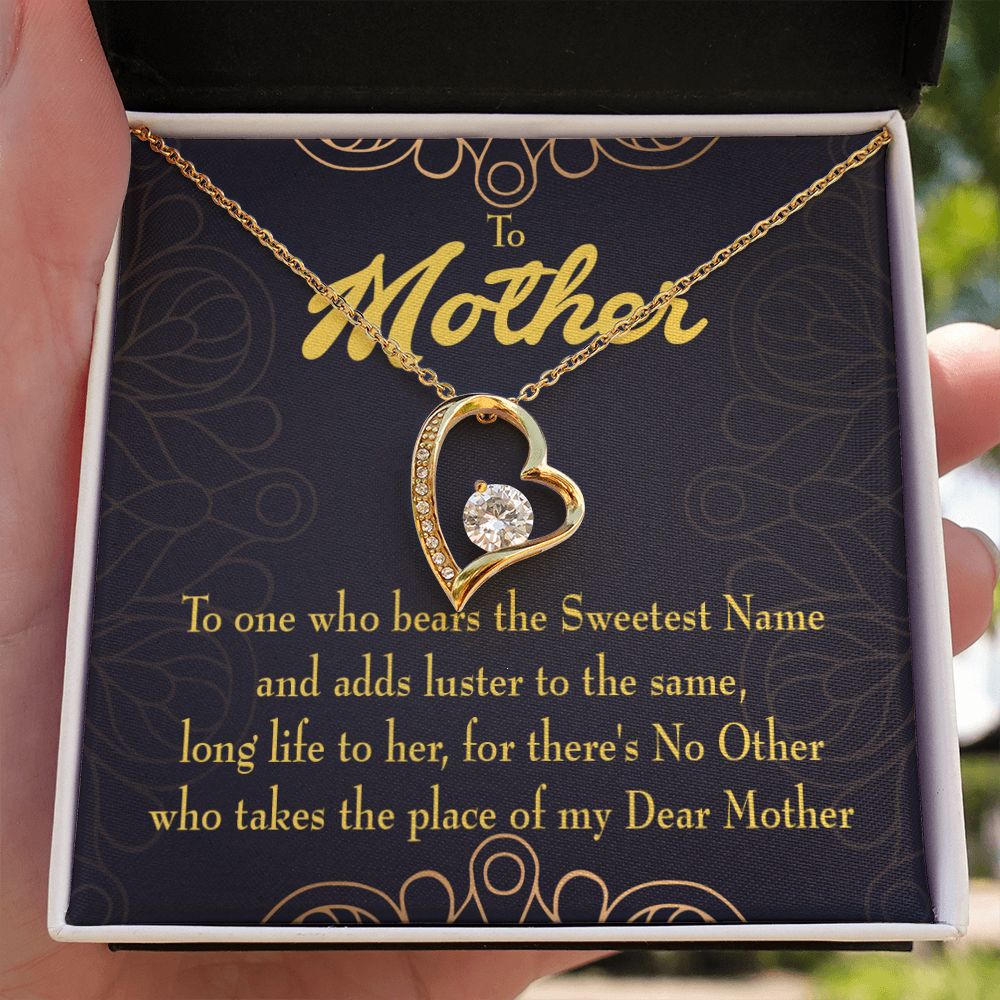 To Mom My Dear Mother Forever Necklace w Message Card-Express Your Love Gifts