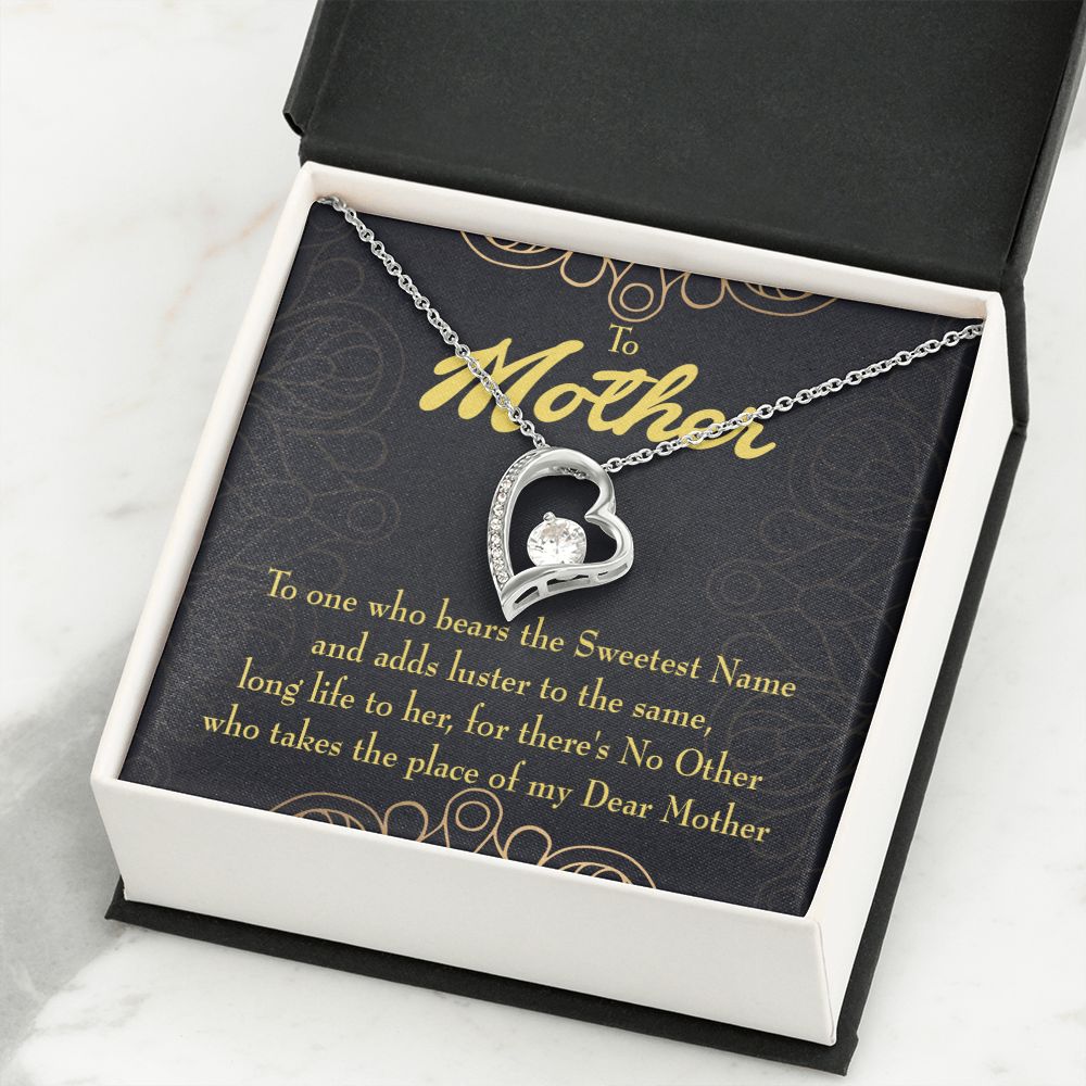 To Mom My Dear Mother Forever Necklace w Message Card-Express Your Love Gifts