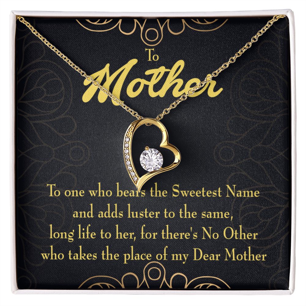 To Mom My Dear Mother Forever Necklace w Message Card-Express Your Love Gifts