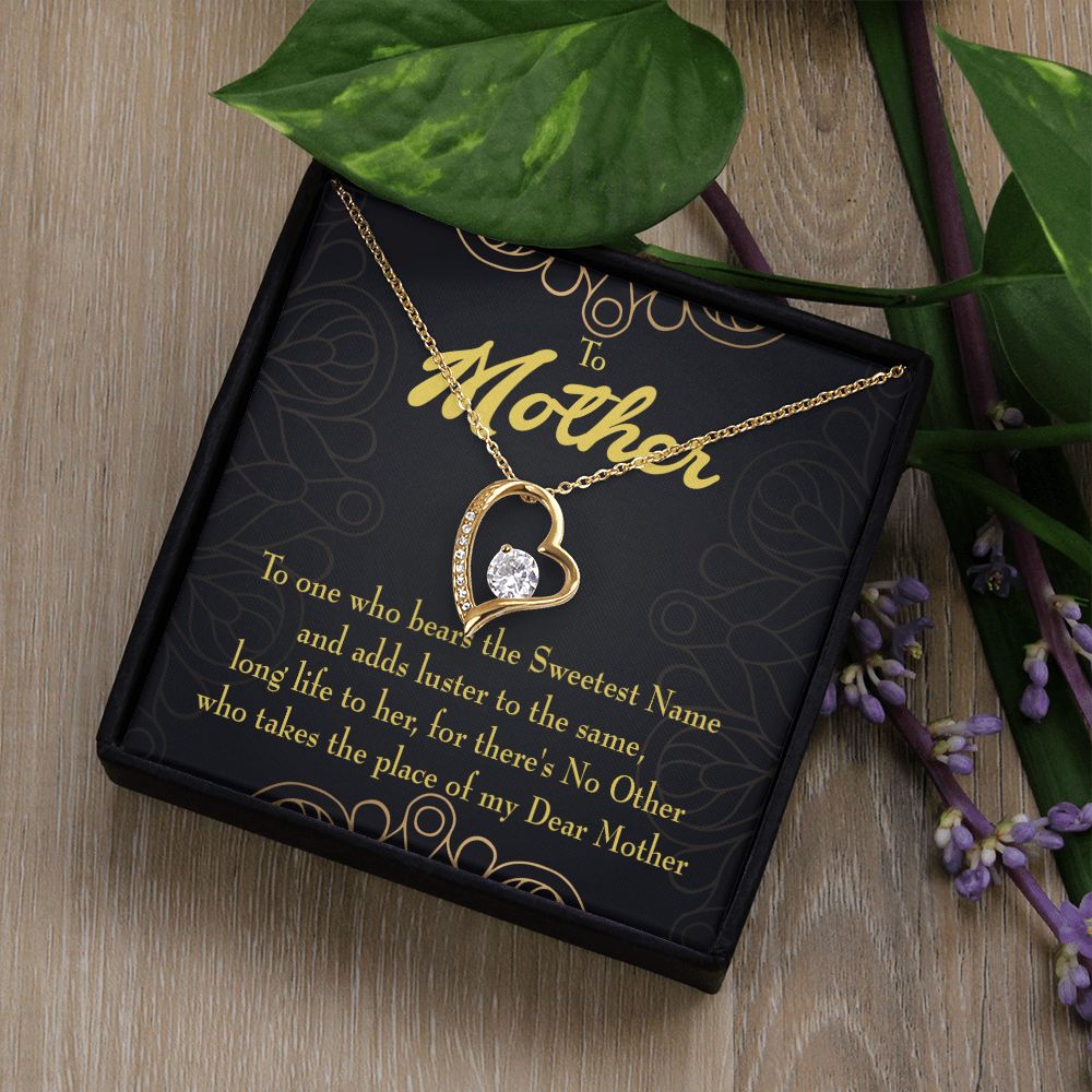 To Mom My Dear Mother Forever Necklace w Message Card-Express Your Love Gifts