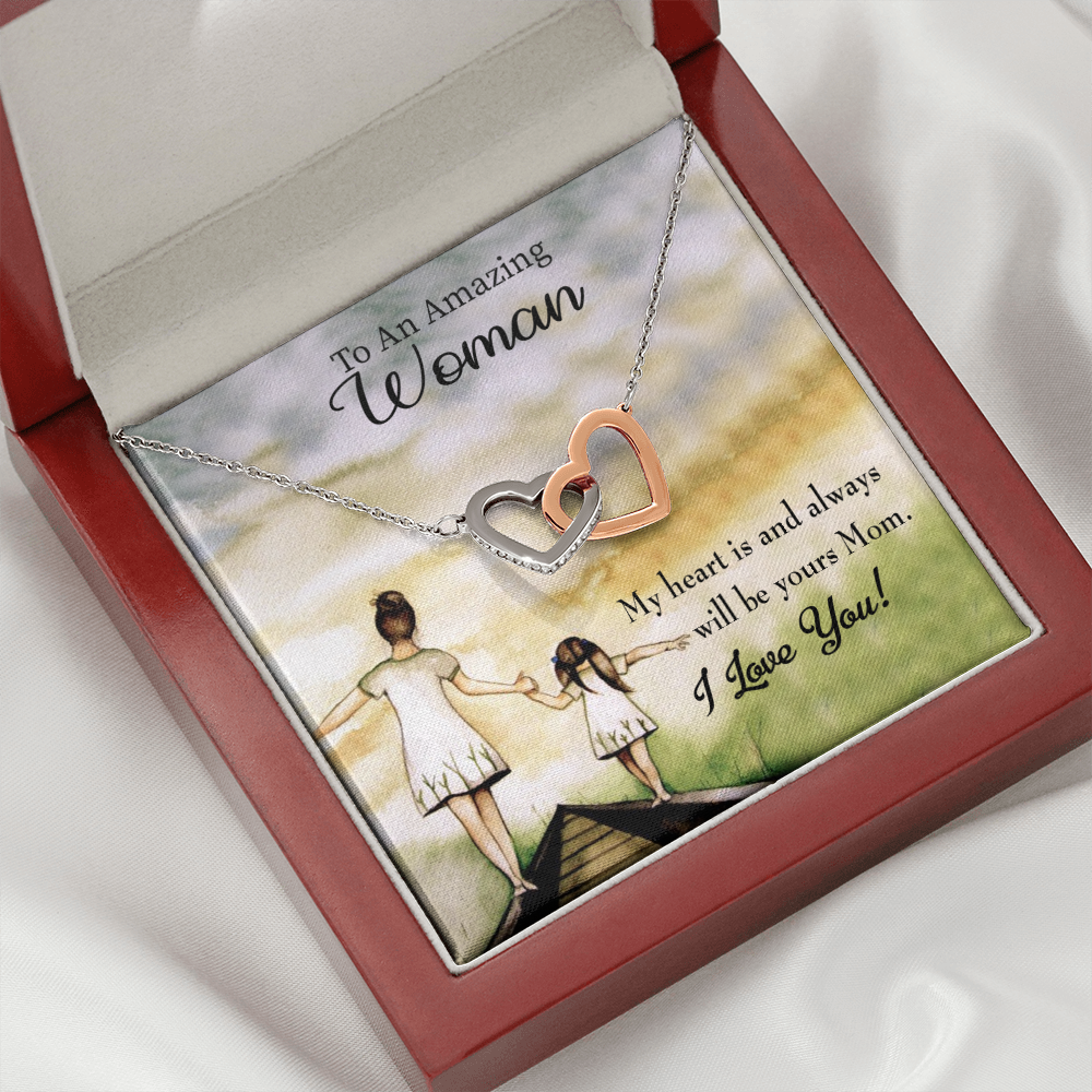 To Mom My Heart is Always Yours Inseparable Necklace-Express Your Love Gifts