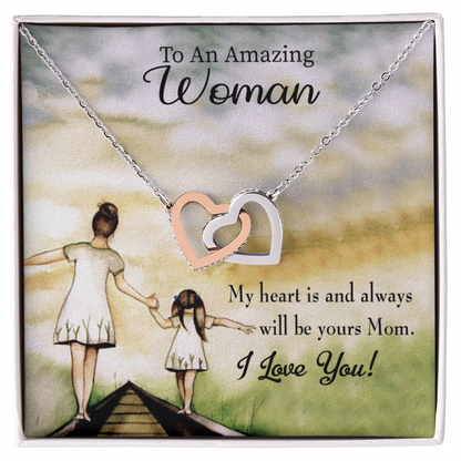 To Mom My Heart is Yours Inseparable Necklace-Express Your Love Gifts