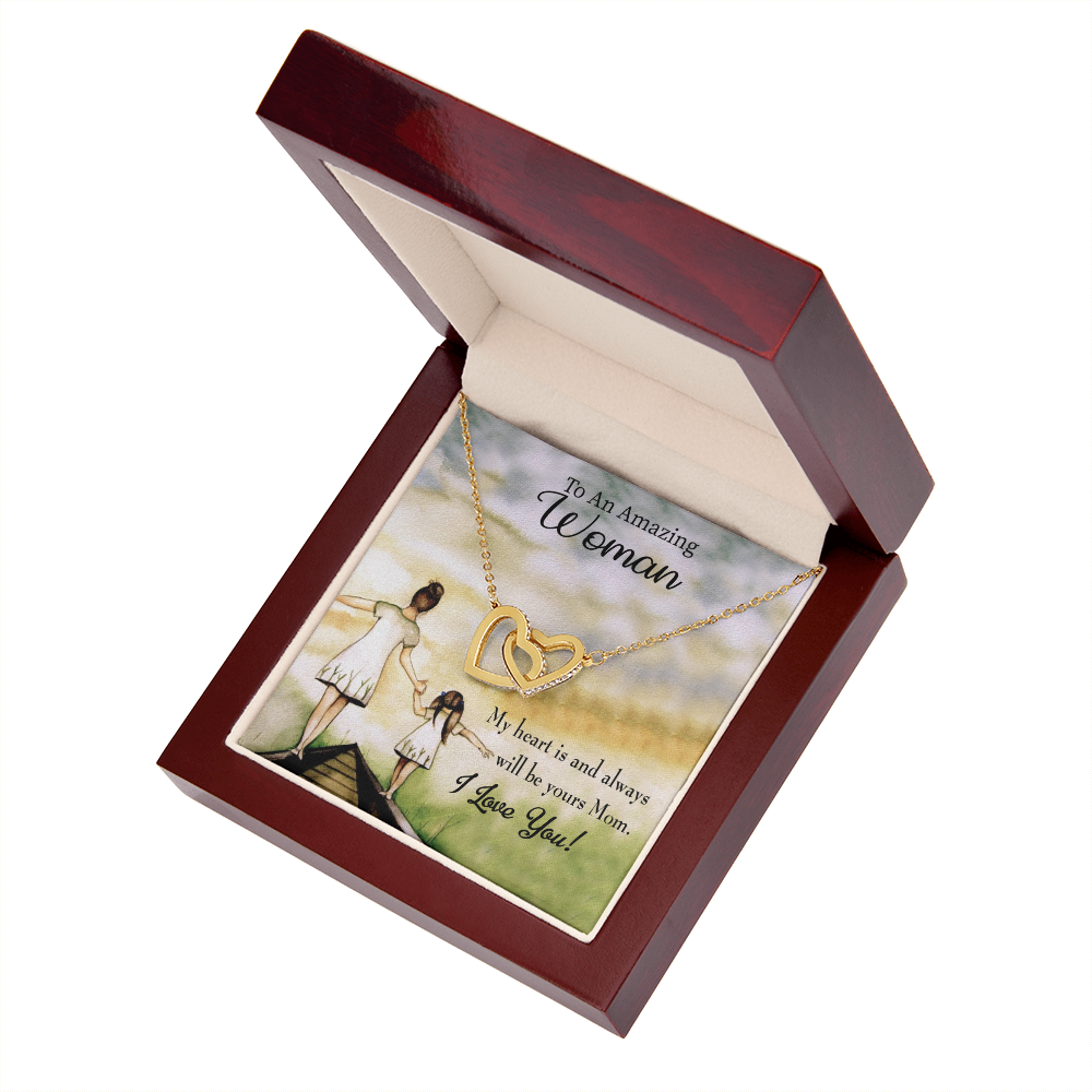 To Mom My Heart is Yours Inseparable Necklace-Express Your Love Gifts