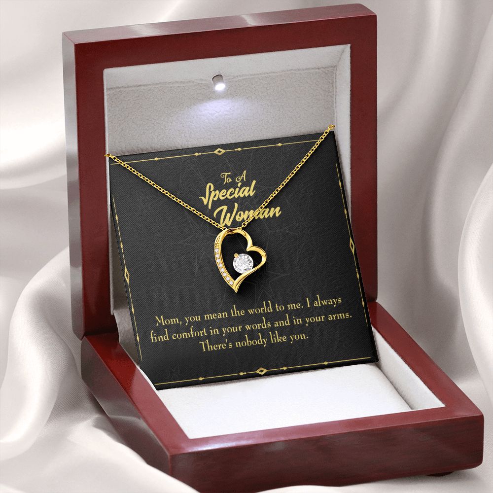 To Mom One Like You Forever Necklace w Message Card-Express Your Love Gifts