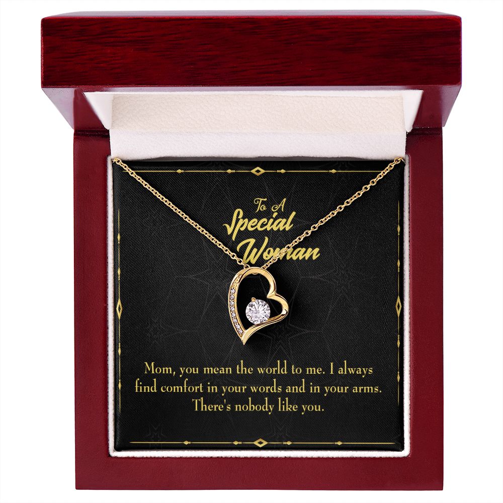 To Mom One Like You Forever Necklace w Message Card-Express Your Love Gifts
