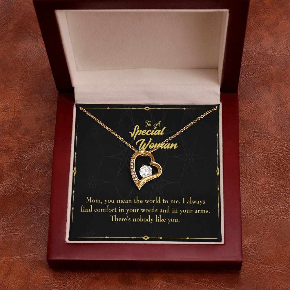 To Mom One Like You Forever Necklace w Message Card-Express Your Love Gifts