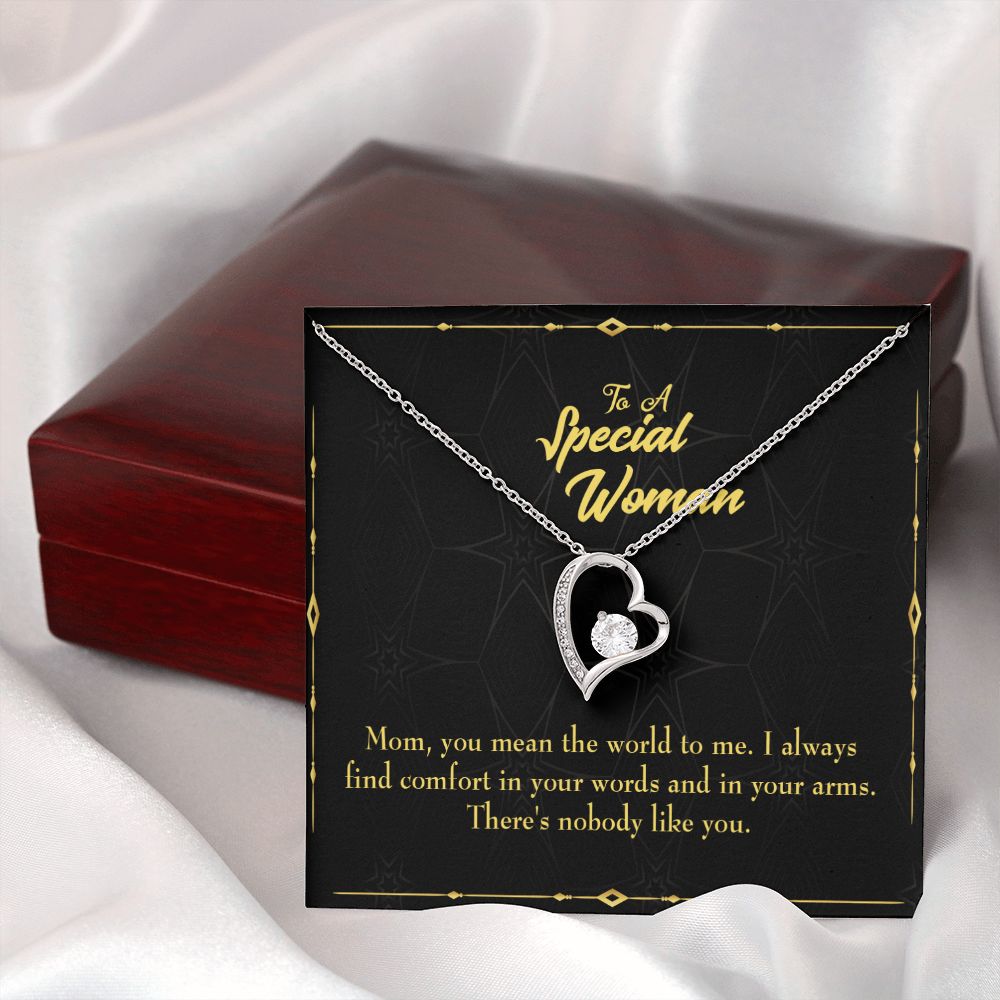 To Mom One Like You Forever Necklace w Message Card-Express Your Love Gifts