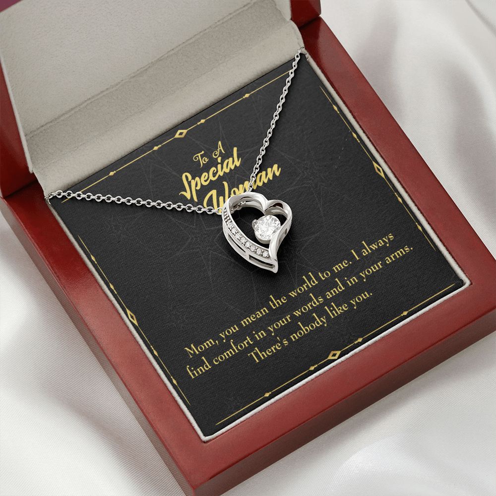 To Mom One Like You Forever Necklace w Message Card-Express Your Love Gifts