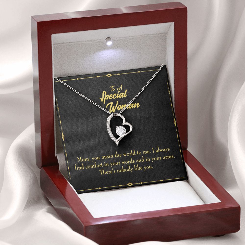 To Mom One Like You Forever Necklace w Message Card-Express Your Love Gifts