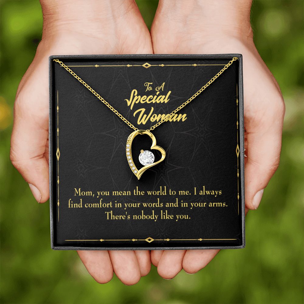 To Mom One Like You Forever Necklace w Message Card-Express Your Love Gifts