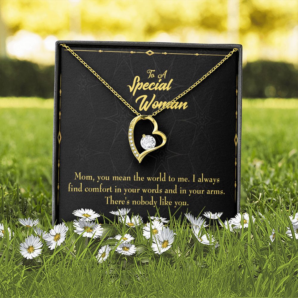 To Mom One Like You Forever Necklace w Message Card-Express Your Love Gifts