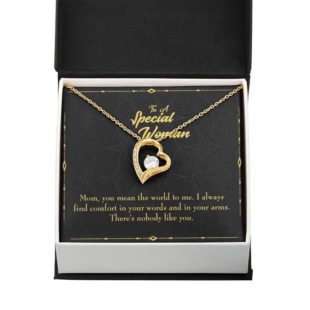 To Mom One Like You Forever Necklace w Message Card-Express Your Love Gifts