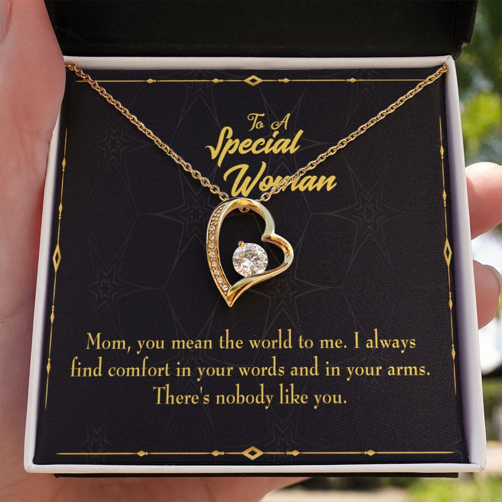 To Mom One Like You Forever Necklace w Message Card-Express Your Love Gifts