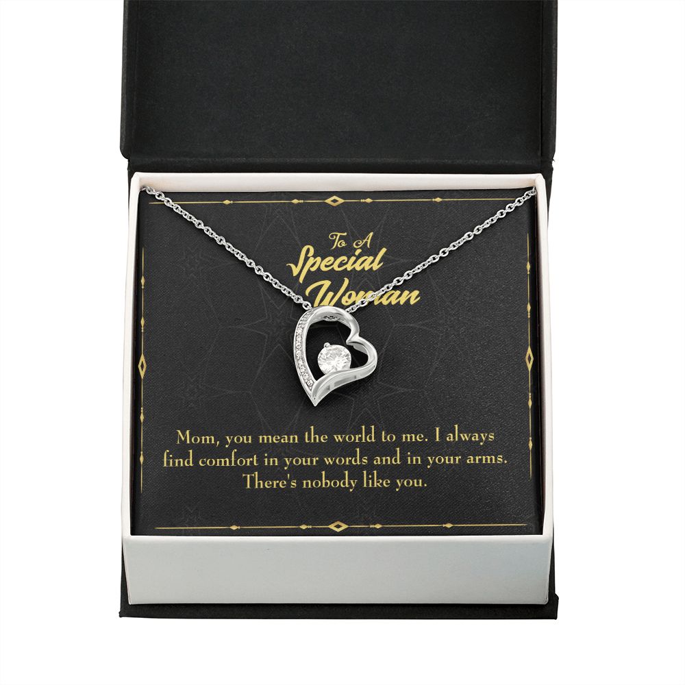 To Mom One Like You Forever Necklace w Message Card-Express Your Love Gifts