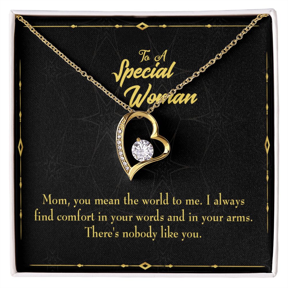 To Mom One Like You Forever Necklace w Message Card-Express Your Love Gifts