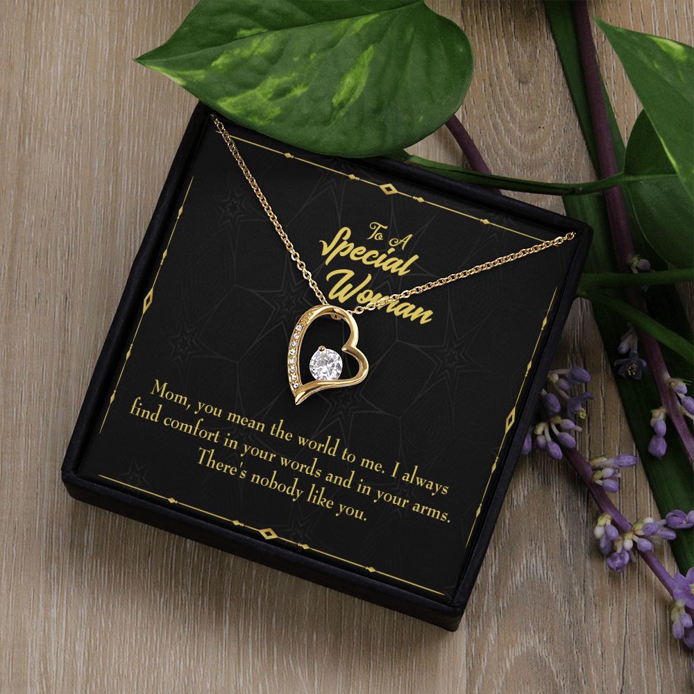 To Mom One Like You Forever Necklace w Message Card-Express Your Love Gifts