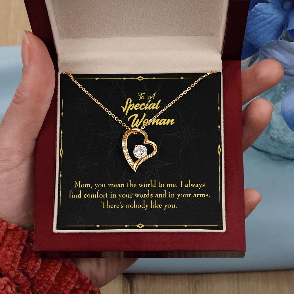 To Mom One Like You Forever Necklace w Message Card-Express Your Love Gifts