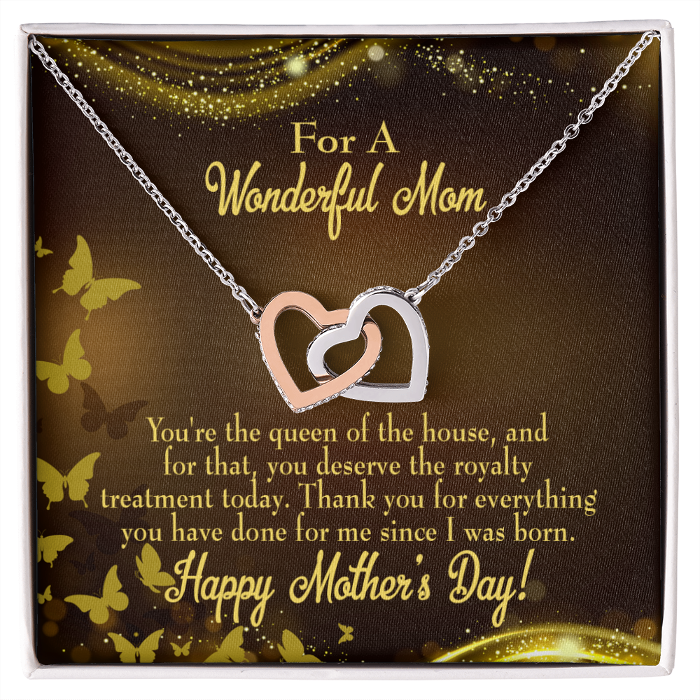 To Mom Queen of the House Inseparable Necklace-Express Your Love Gifts