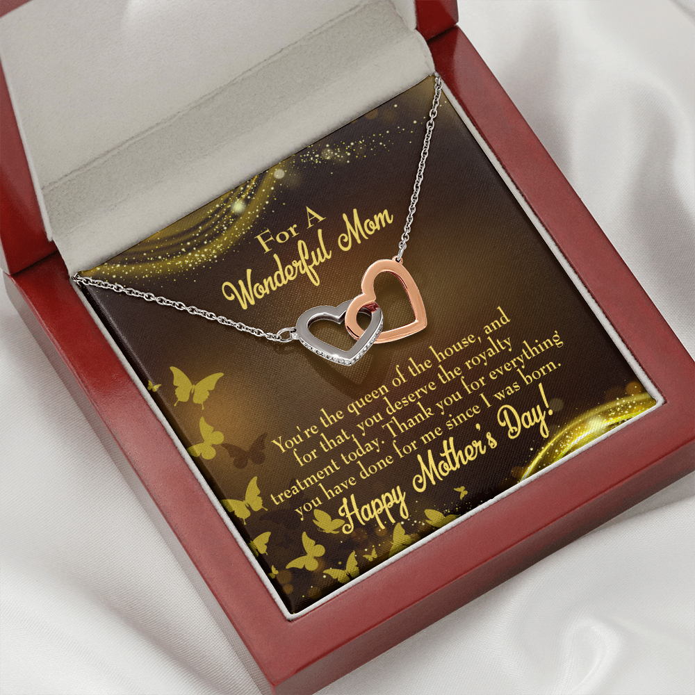 To Mom Queen of the House Inseparable Necklace-Express Your Love Gifts