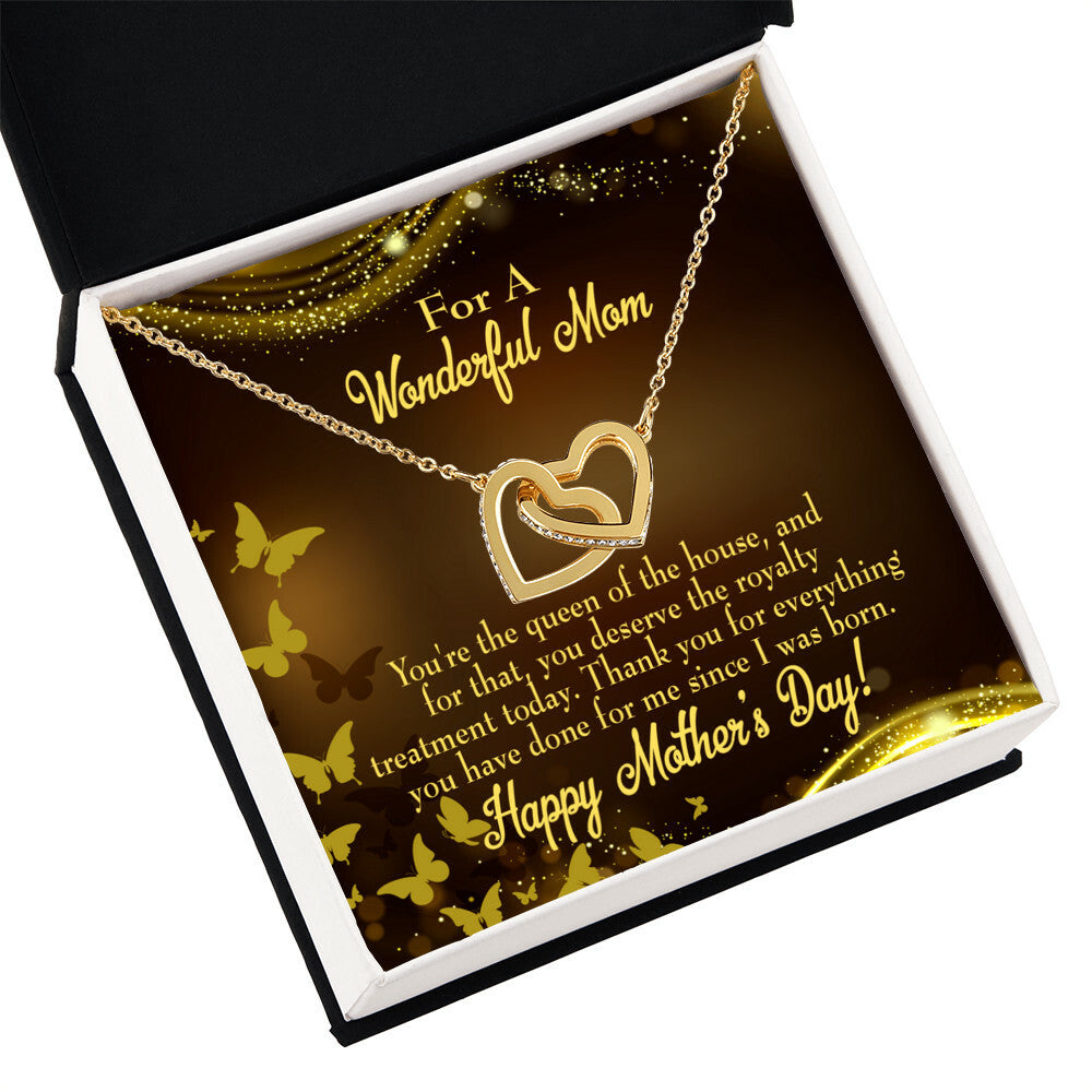 To Mom Queen of the House Inseparable Necklace-Express Your Love Gifts