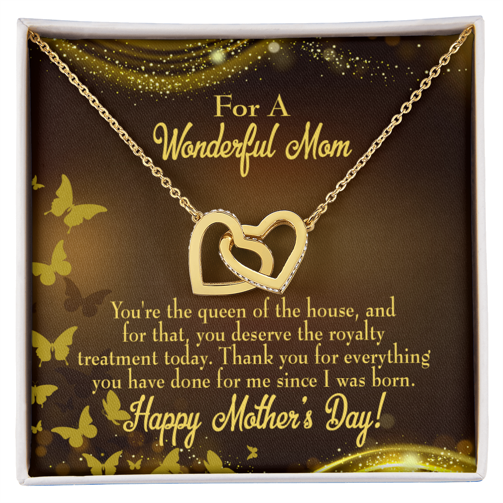 To Mom Queen of the House Inseparable Necklace-Express Your Love Gifts