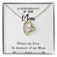 To Mom Remembrance Message Always my Hero White Forever Necklace w Message Card-Express Your Love Gifts