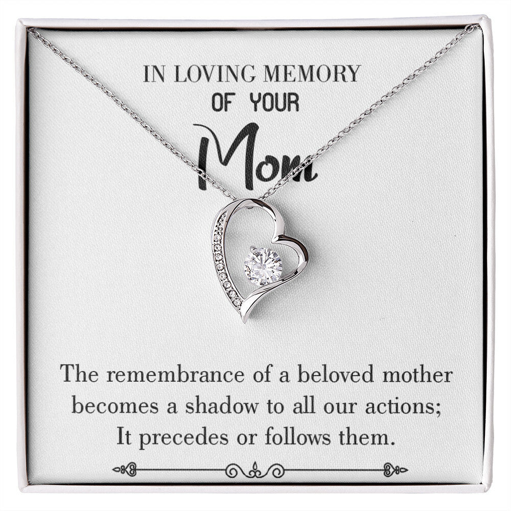 To Mom Remembrance Message Beloved Mother Forever Necklace w Message Card-Express Your Love Gifts