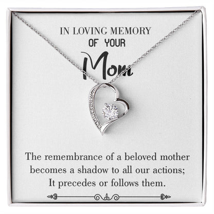 To Mom Remembrance Message Beloved Mother Forever Necklace w Message Card-Express Your Love Gifts