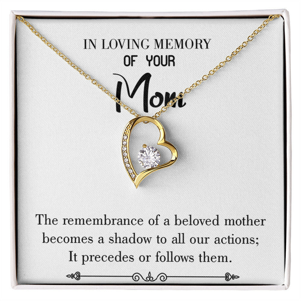 To Mom Remembrance Message Beloved Mother Forever Necklace w Message Card-Express Your Love Gifts