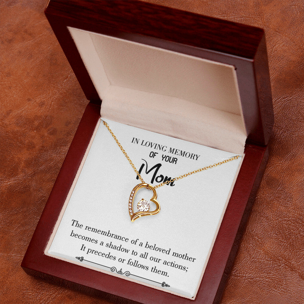 To Mom Remembrance Message Beloved Mother Forever Necklace w Message Card-Express Your Love Gifts