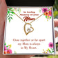 To Mom Remembrance Message Close Together Forever Necklace w Message Card-Express Your Love Gifts