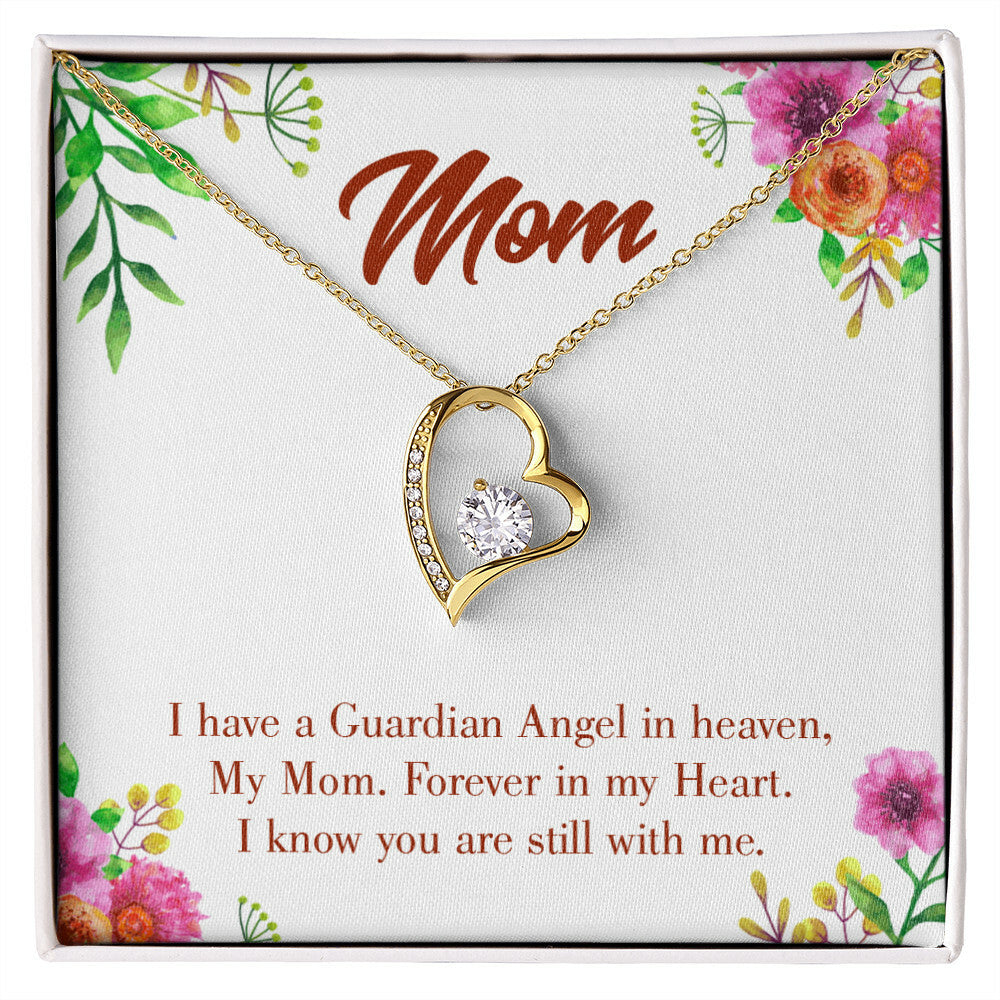 To Mom Remembrance Message Forever in My Heart Forever Necklace w Message Card-Express Your Love Gifts