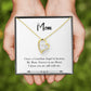 To Mom Remembrance Message Forever in My Heart White Forever Necklace w Message Card-Express Your Love Gifts