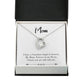To Mom Remembrance Message Forever in My Heart White Forever Necklace w Message Card-Express Your Love Gifts