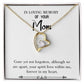 To Mom Remembrance Message Gone Not Forgotten White Forever Necklace w Message Card-Express Your Love Gifts
