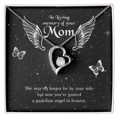 To Mom Remembrance Message Guardian Angel Forever Necklace w Message Card-Express Your Love Gifts